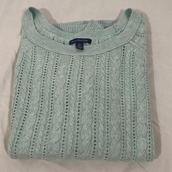 Women’s light turquoise colored sweater M - Picture 3 of 6